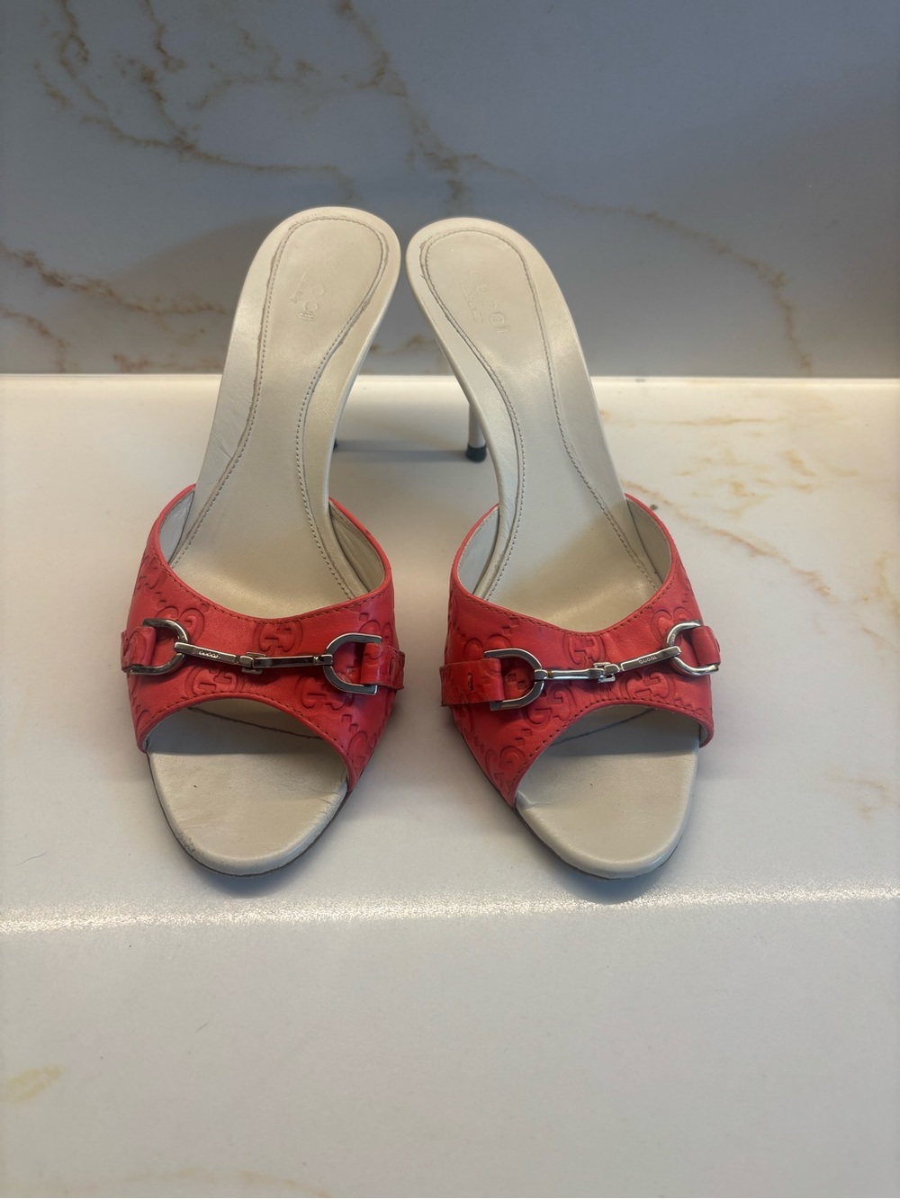 Gucci kitten heel mules with horsebit detail